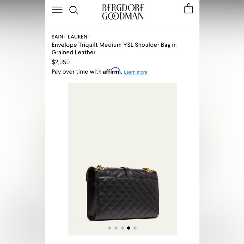 SAINT LAURENT
Envelope Triquilt Medium YSL Shoulder Bag in Grained Leather - Picture 3 of 7